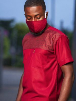 Akompreko Red-wine Kaftan