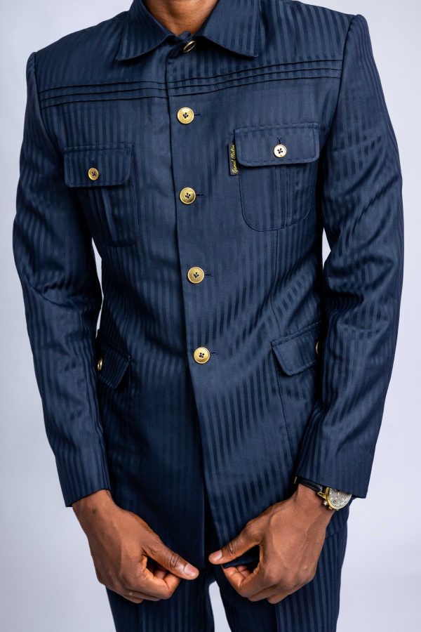 Close up look of Dumelo African Inspired Suit