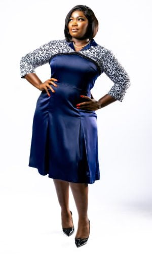 Introducing the Ewuraba Women’s African Print-inspired Corporate dress