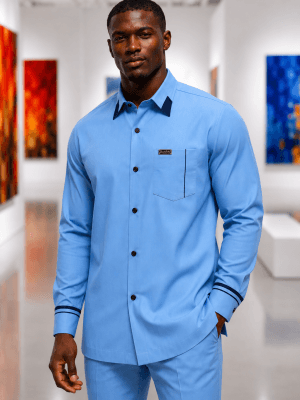 Nhyira Blue Kaftan